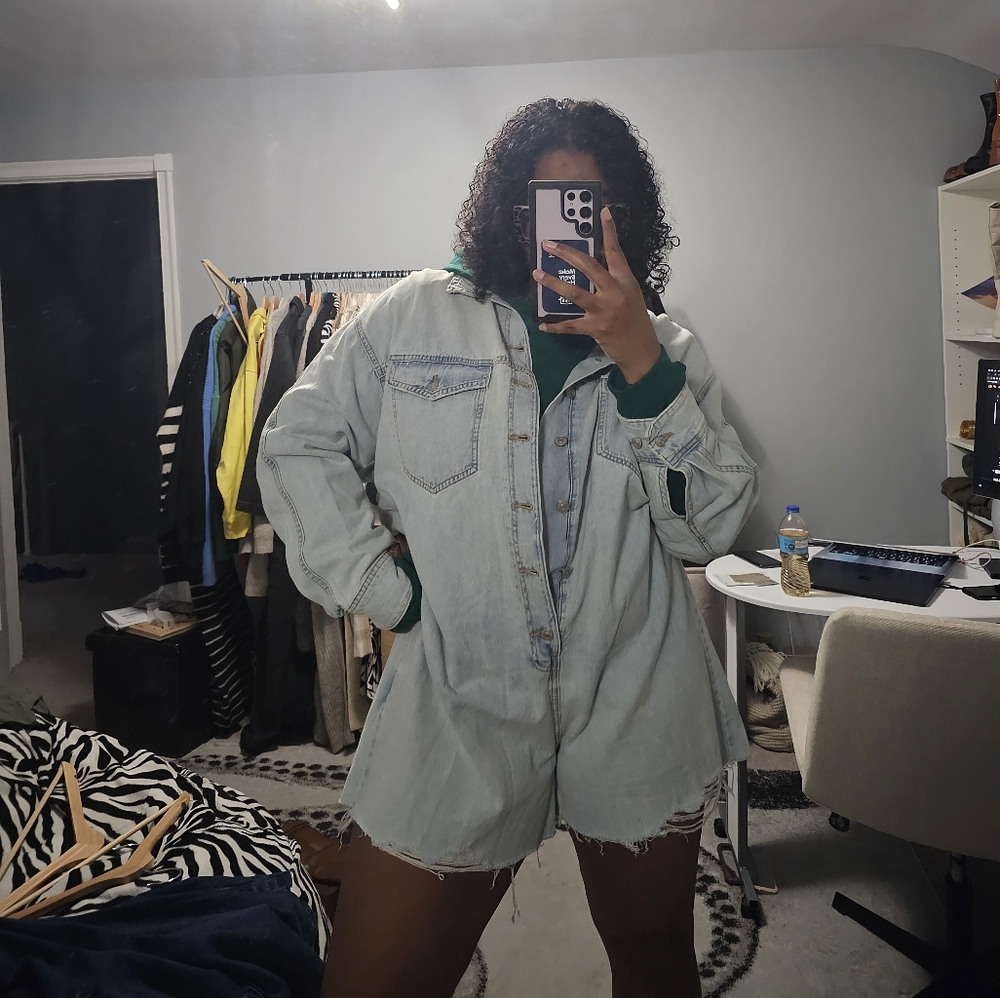 Zara | Oversized Jean Romper